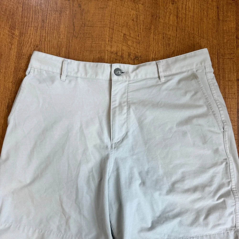 Faherty All Day Shorts Mens 33 Beige Hybrid Stretch Chino Casual Summer Beach